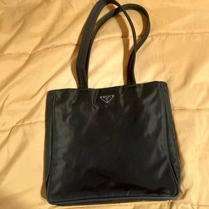 Prada Tessuto City Tote Bag In Ebano (Dark Brown)